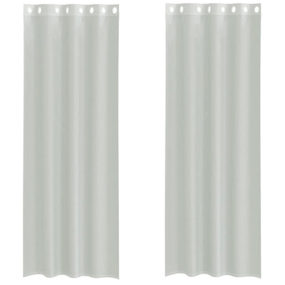 Vidaxl gordijnen voile met doorvoertules 2 st 140x260 cm lichtgrijs