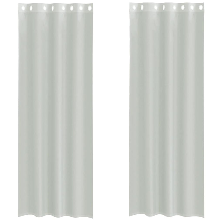 Vidaxl gordijnen voile met doorvoertules 2 st 140x260 cm lichtgrijs