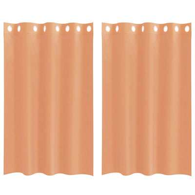 Vidaxl gordijnen voile met doorvoertules 2 st terracotta
