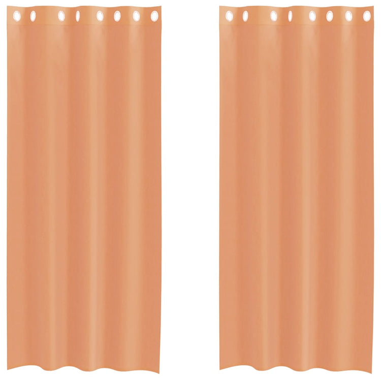 Vidaxl gordijnen voile met doorvoertules 2 st terracotta