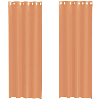 Vidaxl gordijnen voile met doorvoertules 2 st terracotta
