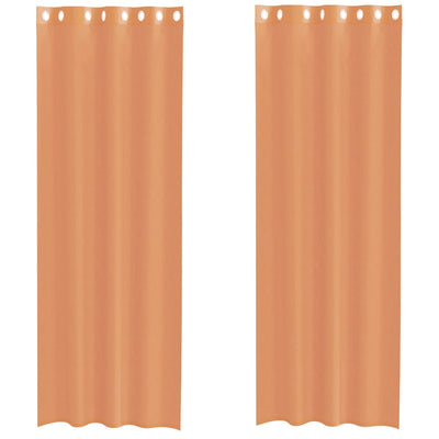 Vidaxl gordijnen voile met doorvoertules 2 st terracotta