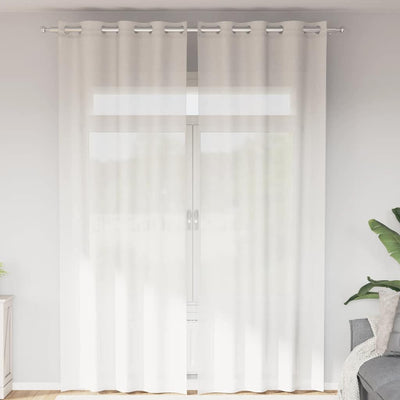 Vidaxl gordijnen voile met doorvoertules 2 st wit