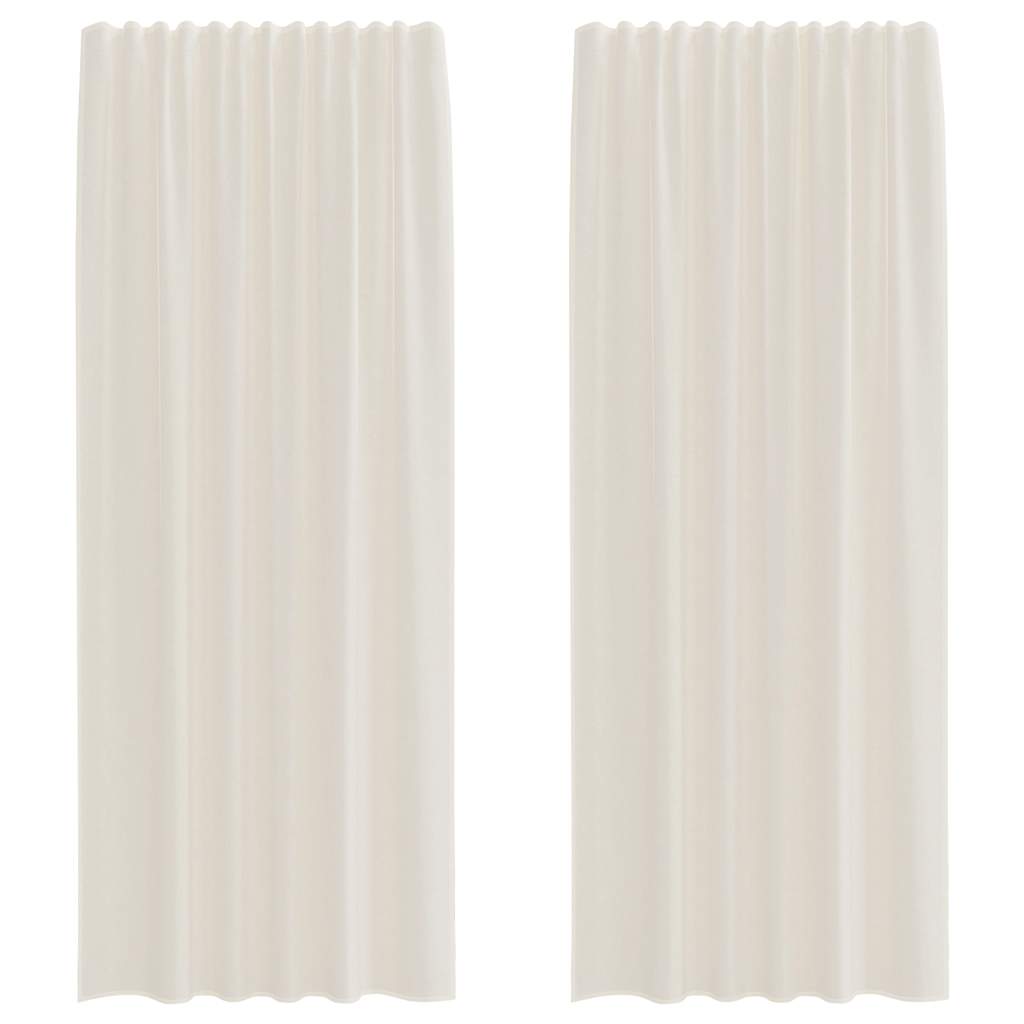 Vidaxl gordijnen voile met roedezakken 2 st crèmekleurig