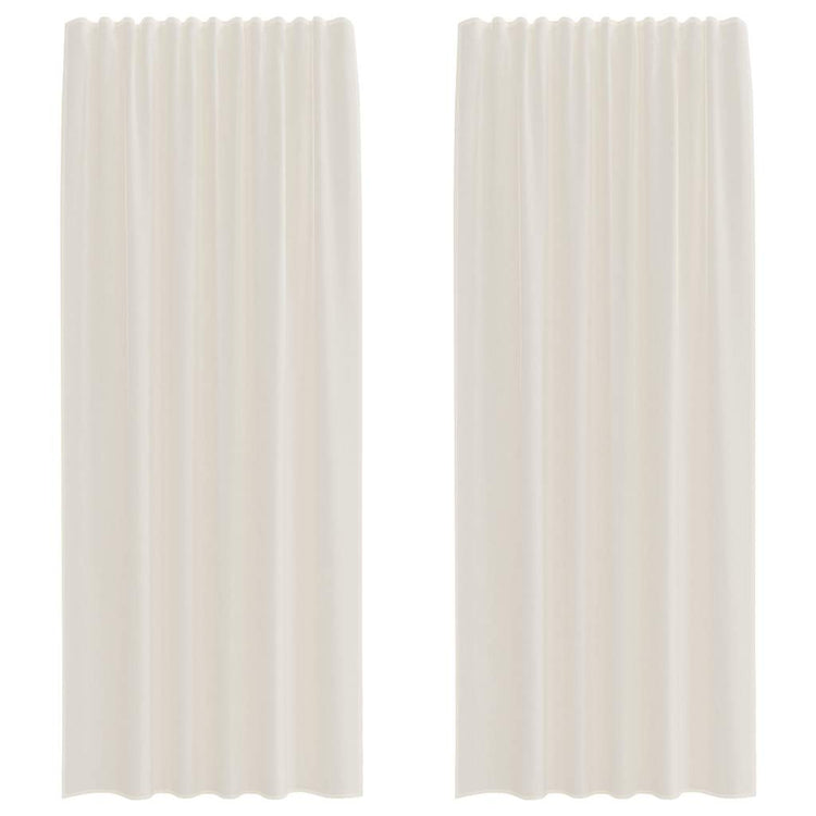 Vidaxl gordijnen voile met roedezakken 2 st crèmekleurig