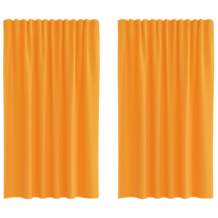 Vidaxl gordijnen voile met roedezakken 2 st oranje