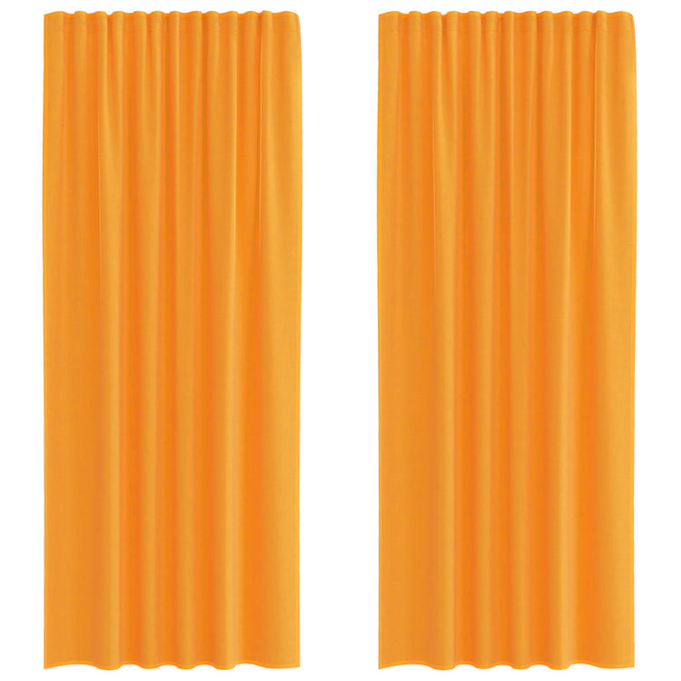 Vidaxl gordijnen voile met roedezakken 2 st oranje