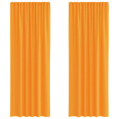 Vidaxl gordijnen voile met roedezakken 2 st oranje