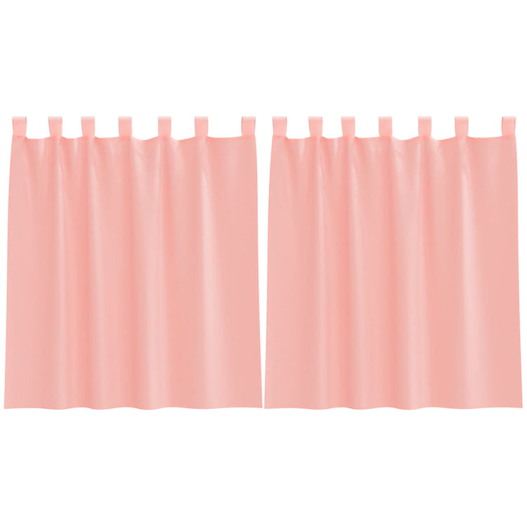 Vidaxl gordijnen voile met roedezakken 2 st roze