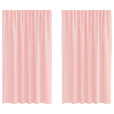 Vidaxl gordijnen voile met roedezakken 2 st roze