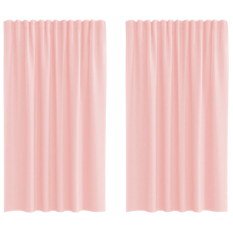 Vidaxl gordijnen voile met roedezakken 2 st roze