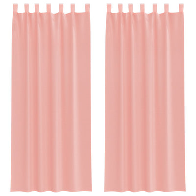 Vidaxl gordijnen voile met roedezakken 2 st roze