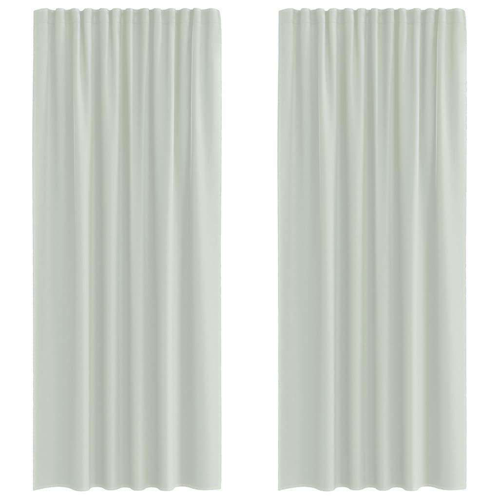 Vidaxl gordijnen voile met roedezakken 2 st lichtgrijs