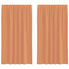 Vidaxl voile gordijnen met roedezakken 2 st terracotta