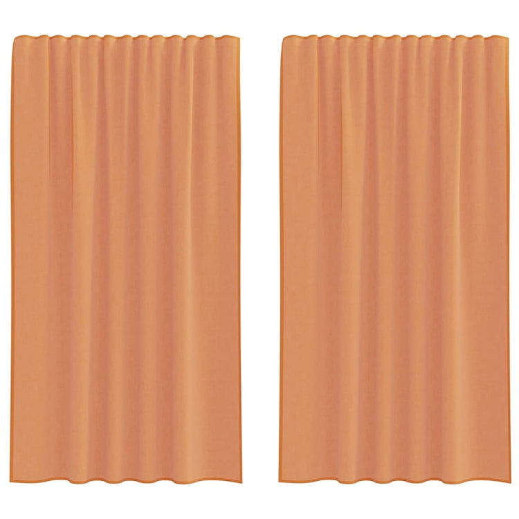 Vidaxl voile gordijnen met roedezakken 2 st terracotta