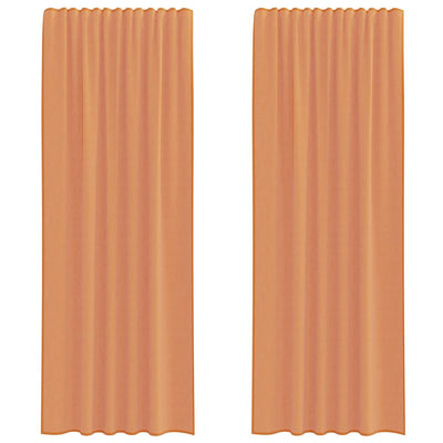 Vidaxl voile gordijnen met roedezakken 2 st terracotta
