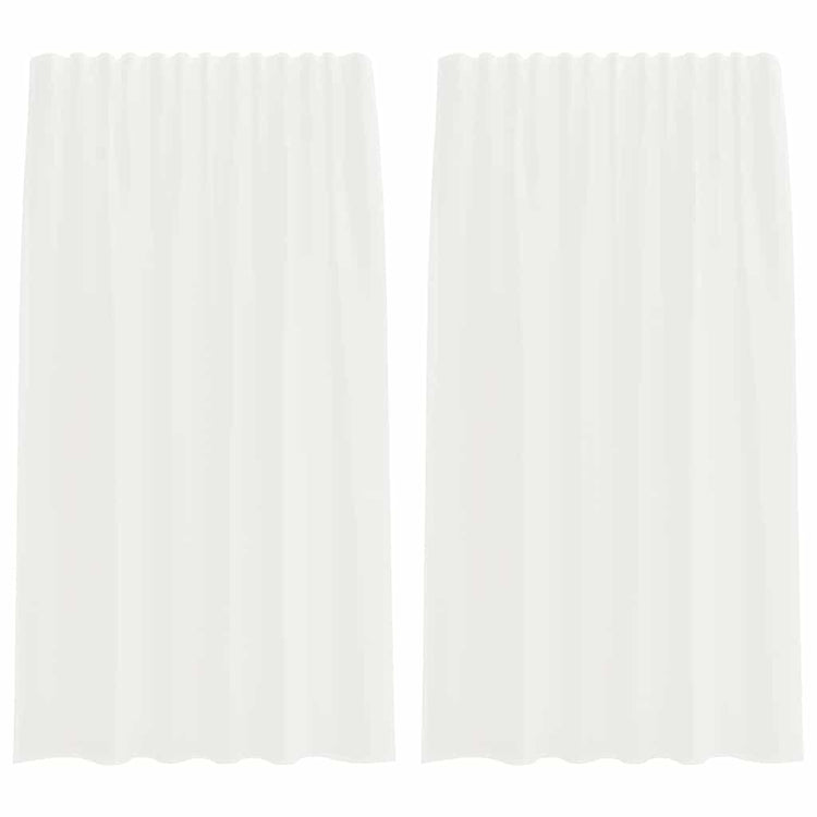 Vidaxl gordijnen voile met roedezakken 2 st wit