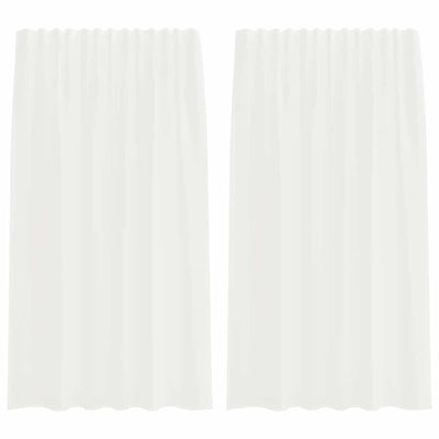 Vidaxl gordijnen voile met roedezakken 2 st wit