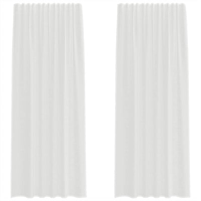 Vidaxl gordijnen voile met roedezakken 2 st wit