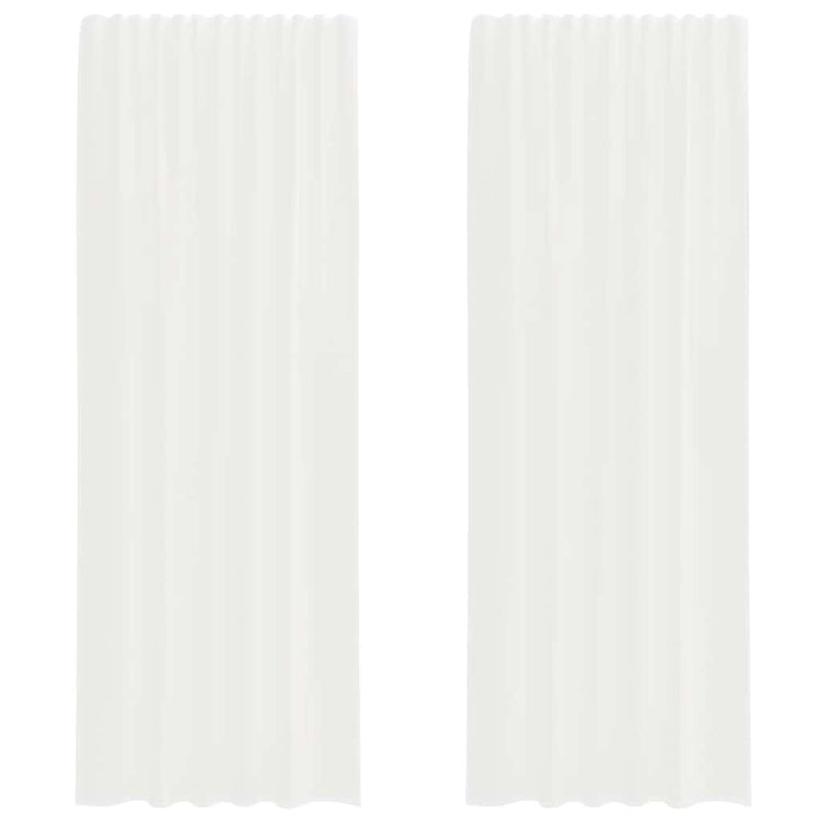 Vidaxl gordijnen voile met roedezakken 2 st wit