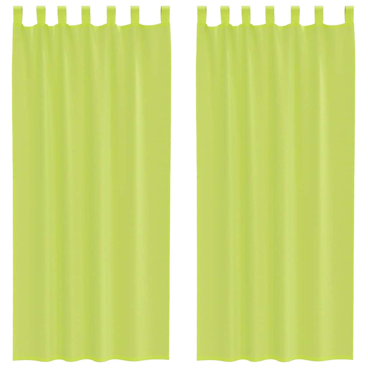 Vidaxl gordijnen voile met lipje top 2 st appelgroen