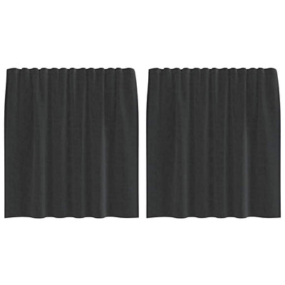 Vidaxl gordijnen voile met tab top 2 st zwart