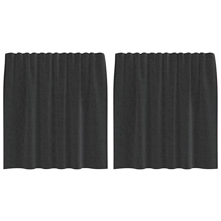 Vidaxl gordijnen voile met tab top 2 st zwart