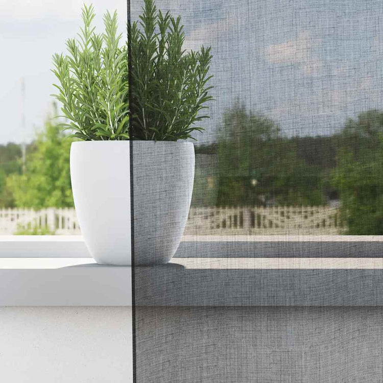 Vidaxl gordijnen voile met tab top 2 st zwart