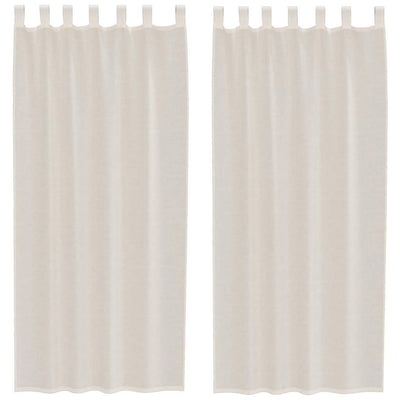 Vidaxl gordijnen voile met tab top 2 st crèmekleurig