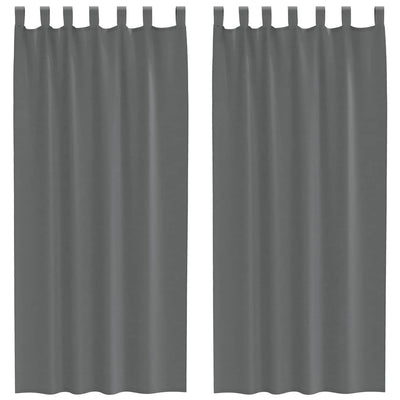 Vidaxl gordijnen voile met lussen 2 st 140x225 cm donkergrijs