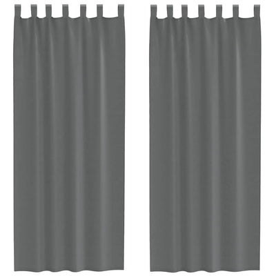 Vidaxl gordijnen voile met lussen 2 st 140x260 cm donkergrijs