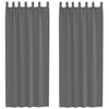 Vidaxl gordijnen voile met lussen 2 st 140x260 cm donkergrijs