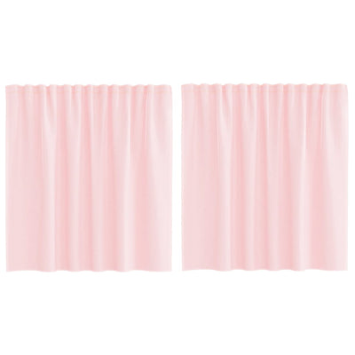 Vidaxl gordijnen voile met lussen 2 st 140x140 cm lichtroze