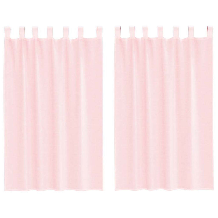 Vidaxl gordijnen voile met lussen 2 st 140x175 cm lichtroze
