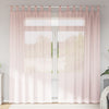Vidaxl gordijnen voile met lussen 2 st 140x225 cm lichtroze