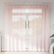 Vidaxl gordijnen voile met lussen 2 st 140x225 cm lichtroze