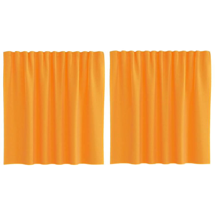 Vidaxl gordijnen voile met lussen 2 st 140x140 cm oranje