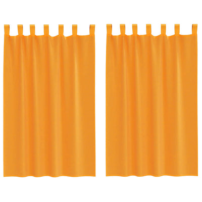Vidaxl gordijnen voile met lussen 2 st 140x175 cm oranje