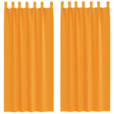 Vidaxl gordijnen met lussen 2 st 140x245 cm oranje - afbeelding 2