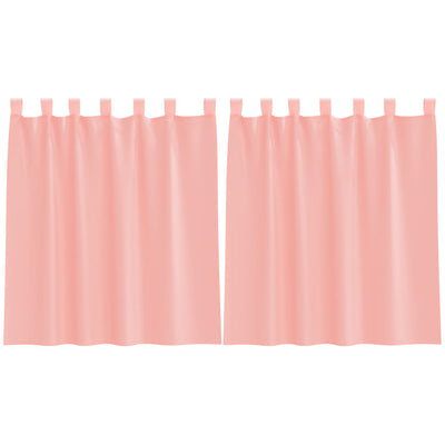 Vidaxl gordijnen voile met lussen 2 st 140x140 cm roze