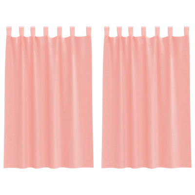 Vidaxl gordijnen met lussen 2 st 140x175 cm roze