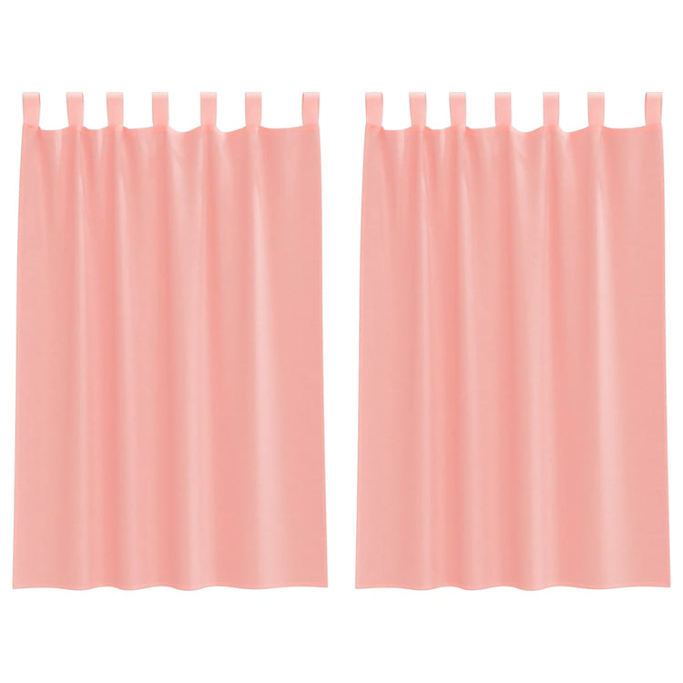 Vidaxl gordijnen met lussen 2 st 140x175 cm roze