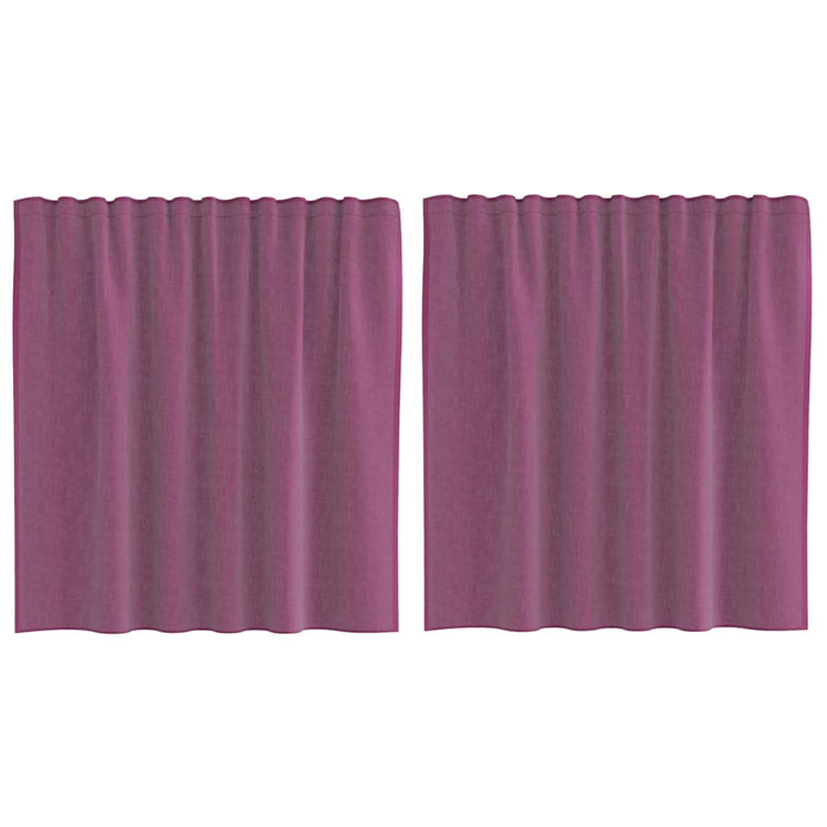 Vidaxl gordijnen met lussen 2 st paars 140x140 cm