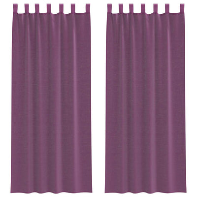 Vidaxl gordijnen met lussen 2 st 140x260 cm paars