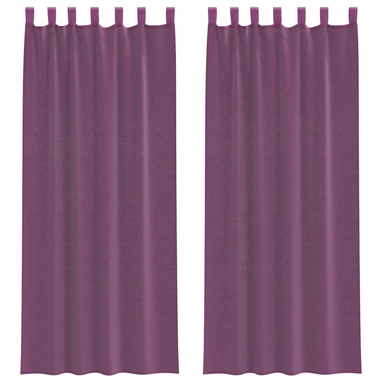 Vidaxl gordijnen met lussen 2 st 140x260 cm paars