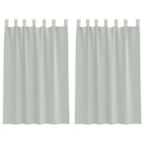 Vidaxl gordijnen voile met lussen 2 st 140x175 cm lichtgrijs - afbeelding 2