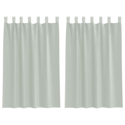 Vidaxl gordijnen voile met lussen 2 st 140x175 cm lichtgrijs
