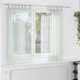 Vidaxl gordijnen voile met lussen 2 st 140x175 cm lichtgrijs - afbeelding 1