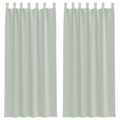 Vidaxl gordijnen voile met lussen 2 st 140x225 cm lichtgrijs