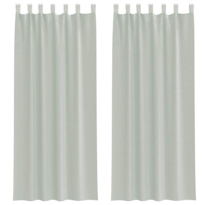 Vidaxl gordijnen voile met lussen 2 st 140x260 cm lichtgrijs